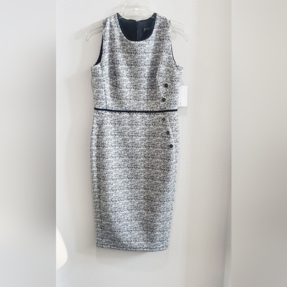 Enfocus Studio black and white patterned pencil dress size 8